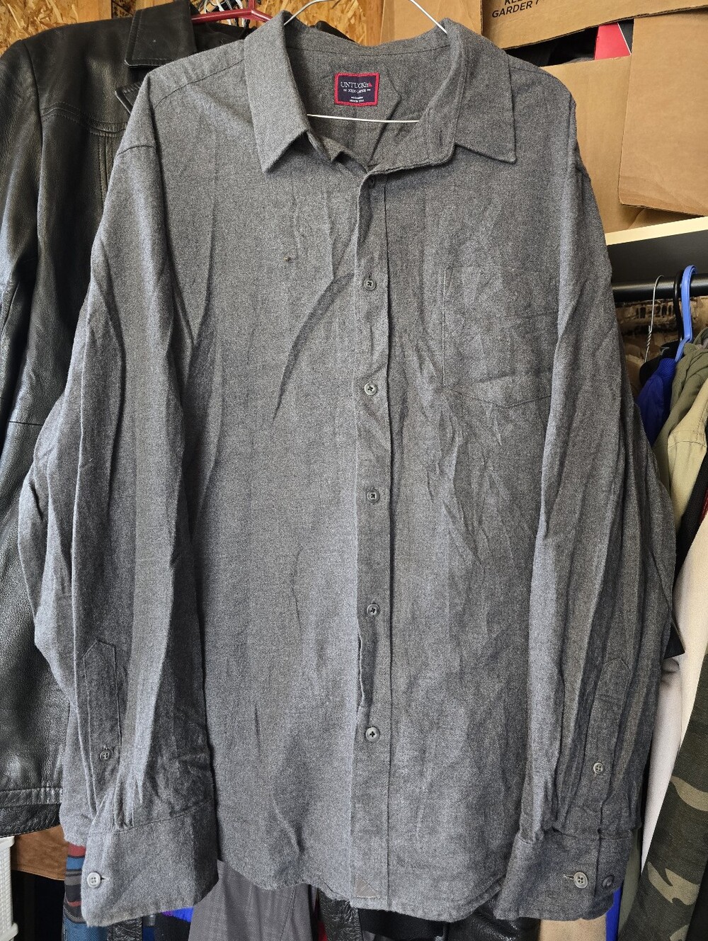 Untuckit Sherwood Button Up Shirt Size 3XL Gray